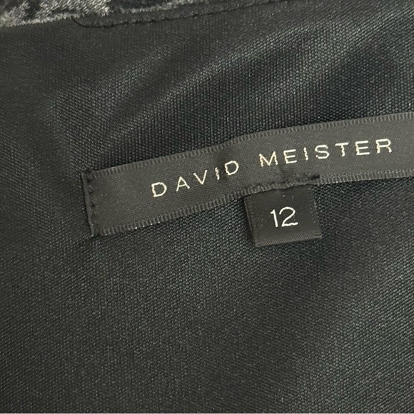 David Meister Gray and black 3/4 sleeve leopard print dress 12 - Picture 8 of 12